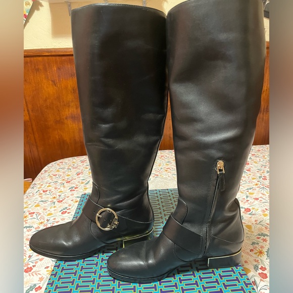 TORY BURCH RIDING BOOT WIDE CALF - Picture 1 of 3